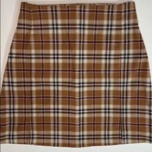 Brandy Melville, Brown Zip up skirt, side slit